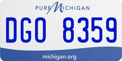 MI license plate DGO8359