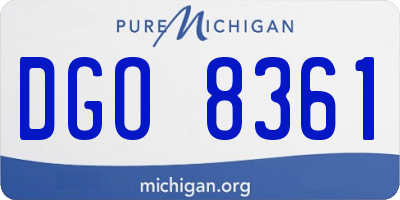 MI license plate DGO8361