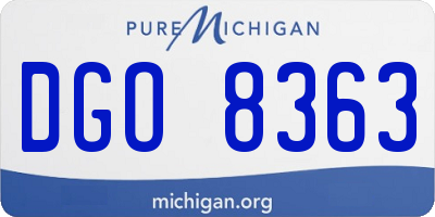 MI license plate DGO8363