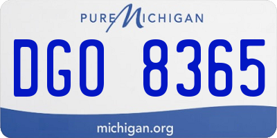 MI license plate DGO8365