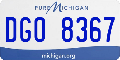 MI license plate DGO8367