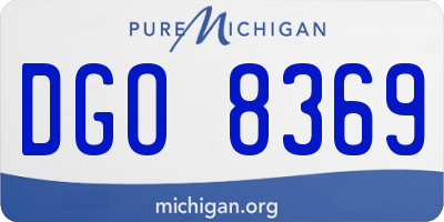 MI license plate DGO8369