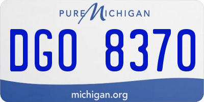 MI license plate DGO8370