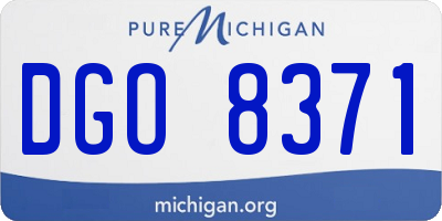 MI license plate DGO8371