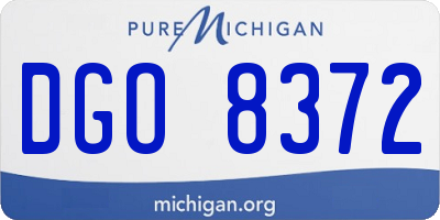MI license plate DGO8372