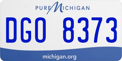 MI license plate DGO8373