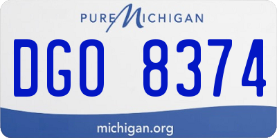 MI license plate DGO8374