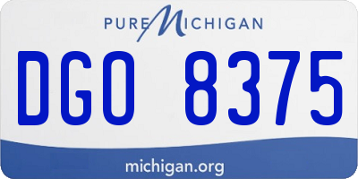 MI license plate DGO8375
