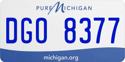 MI license plate DGO8377