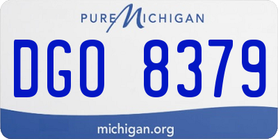 MI license plate DGO8379