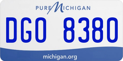 MI license plate DGO8380