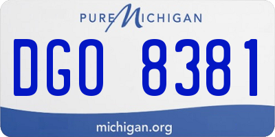 MI license plate DGO8381