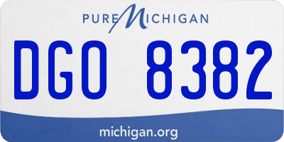 MI license plate DGO8382