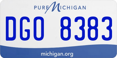 MI license plate DGO8383