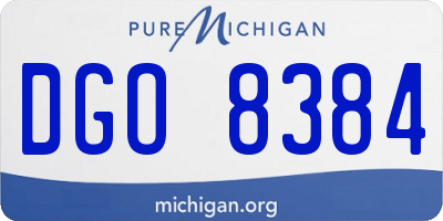 MI license plate DGO8384