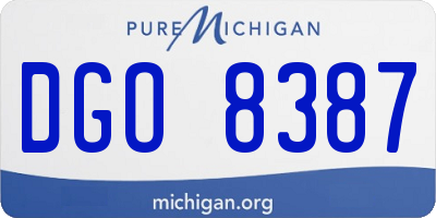MI license plate DGO8387