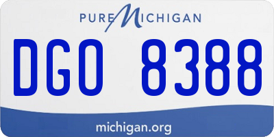 MI license plate DGO8388