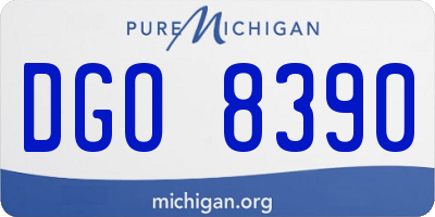 MI license plate DGO8390