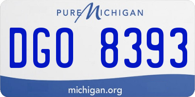 MI license plate DGO8393