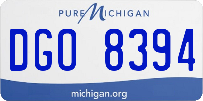 MI license plate DGO8394