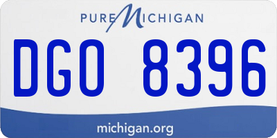 MI license plate DGO8396