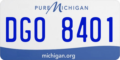 MI license plate DGO8401