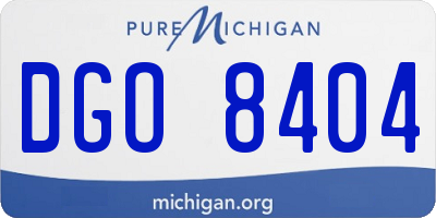MI license plate DGO8404