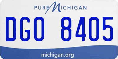 MI license plate DGO8405