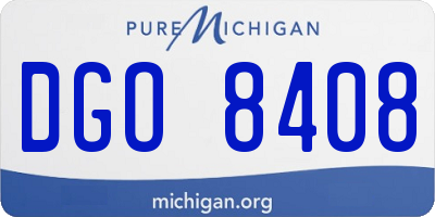MI license plate DGO8408