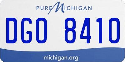 MI license plate DGO8410