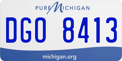 MI license plate DGO8413