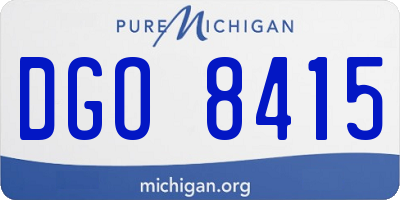 MI license plate DGO8415