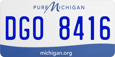 MI license plate DGO8416