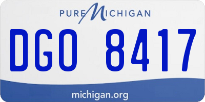 MI license plate DGO8417