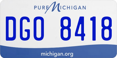 MI license plate DGO8418