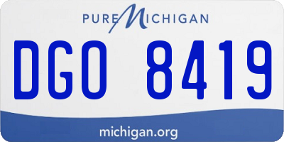 MI license plate DGO8419
