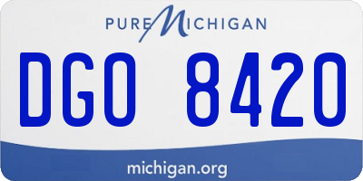 MI license plate DGO8420
