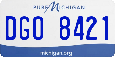 MI license plate DGO8421