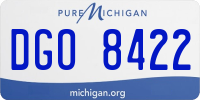 MI license plate DGO8422