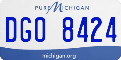 MI license plate DGO8424