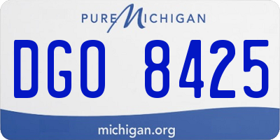 MI license plate DGO8425
