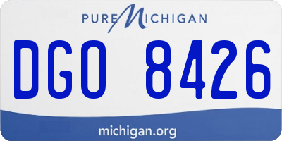 MI license plate DGO8426