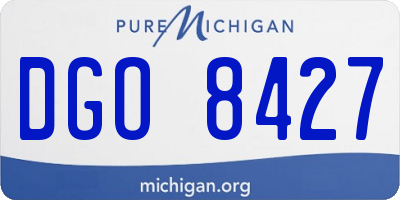 MI license plate DGO8427