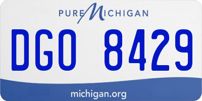 MI license plate DGO8429