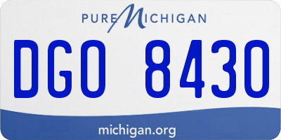 MI license plate DGO8430