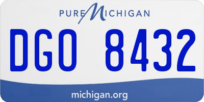 MI license plate DGO8432