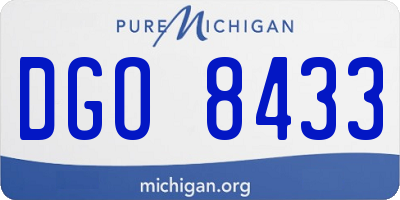 MI license plate DGO8433