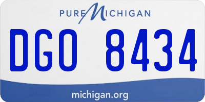 MI license plate DGO8434