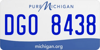 MI license plate DGO8438