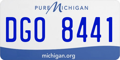 MI license plate DGO8441